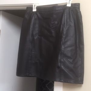 Black leather skirt
